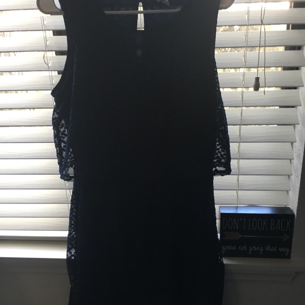 Navy blue “crop top” dress
